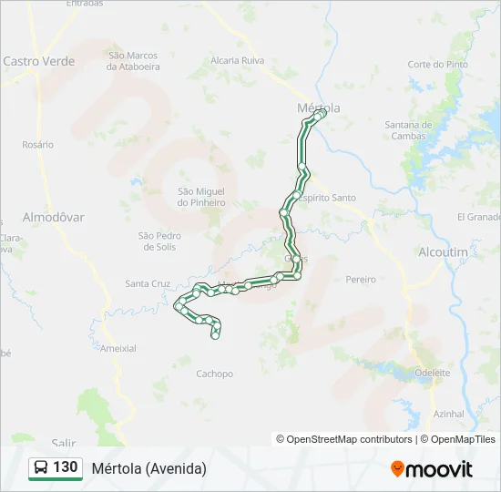 130 Bus Line Map