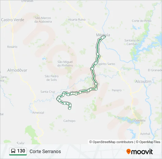 130 Bus Line Map