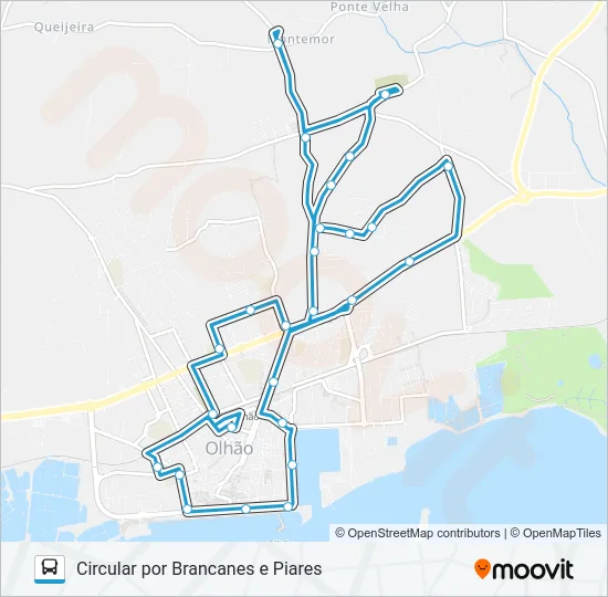 LINHA AZUL Bus Line Map