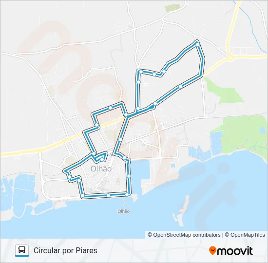 LINHA AZUL Bus Line Map