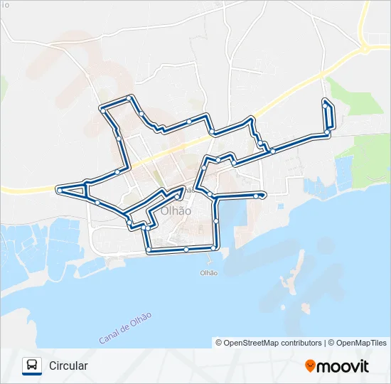 LINHA AZUL A Bus Line Map