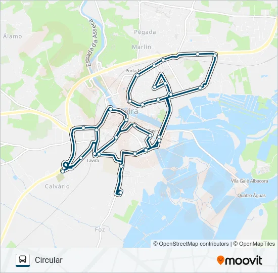 LINHA AZUL Bus Line Map