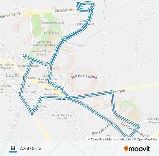 LINHA AZUL Bus Line Map