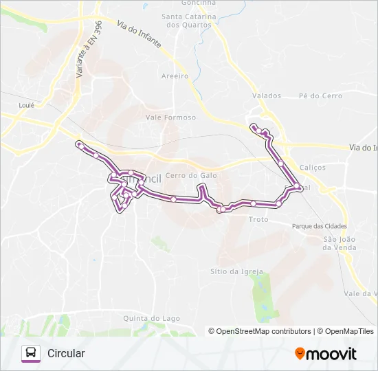 LINHA ROXA Bus Line Map