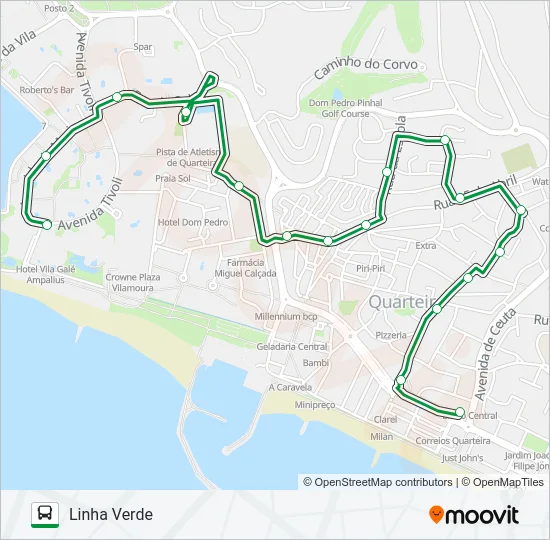 LINHA VERDE Bus Line Map