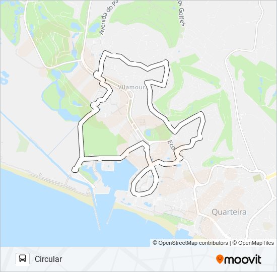 Mapa da linha do autocarro LINHA BRANCA.