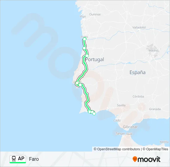 AP Train Line Map