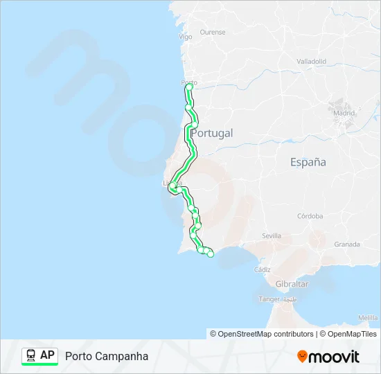 AP Train Line Map