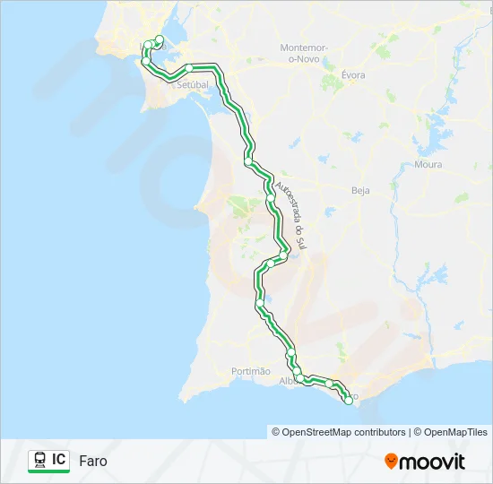 IC Train Line Map