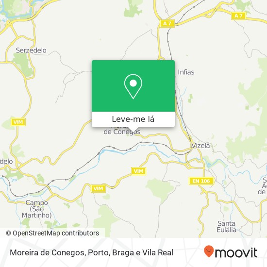 Moreira de Conegos mapa