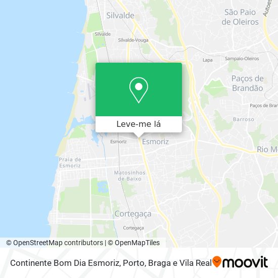 Continente Bom Dia Esmoriz mapa