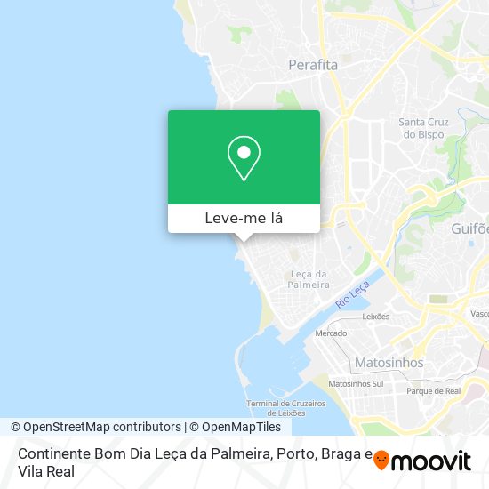 Continente Bom Dia Leça da Palmeira mapa