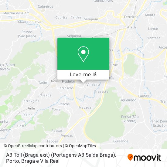 A3 Toll (Braga exit) (Portagens A3 Saída Braga) mapa