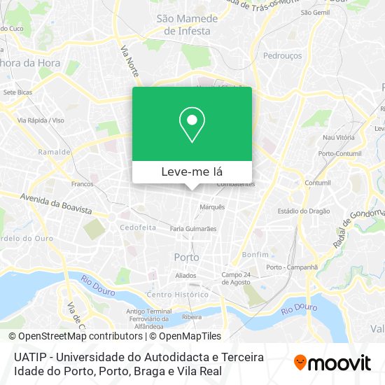 UATIP - Universidade do Autodidacta e Terceira Idade do Porto mapa