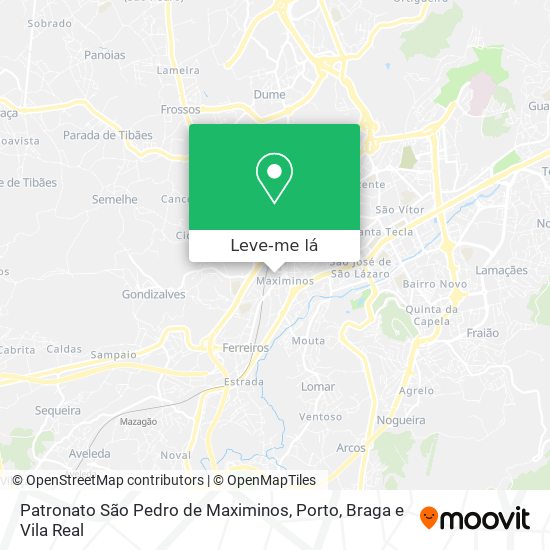 Patronato São Pedro de Maximinos mapa