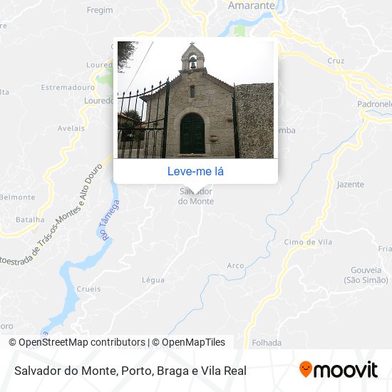 Salvador do Monte mapa