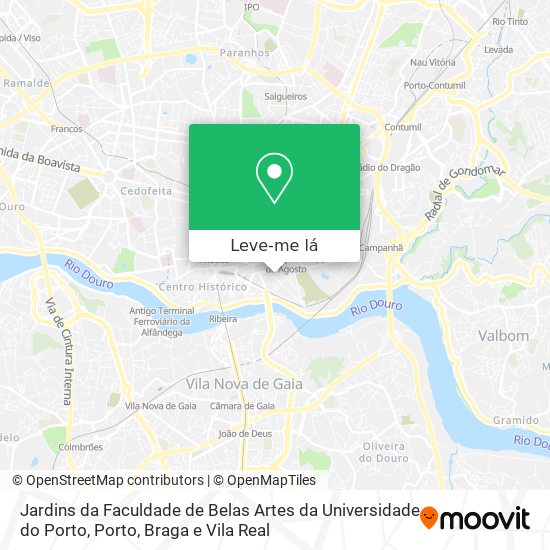Jardins da Faculdade de Belas Artes da Universidade do Porto mapa