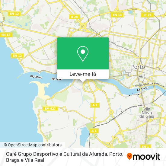 Café Grupo Desportivo e Cultural da Afurada mapa