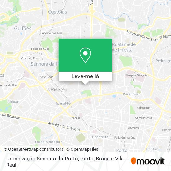 Urbanização Senhora do Porto mapa