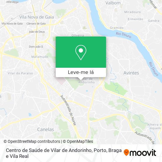 Centro de Saúde de Vilar de Andorinho mapa