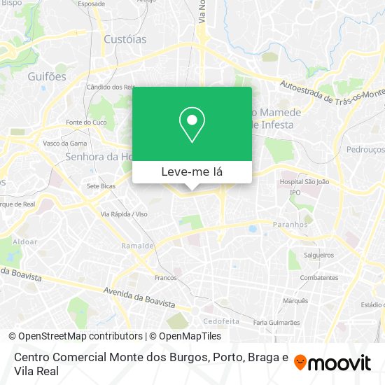 Centro Comercial Monte dos Burgos mapa