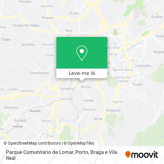Parque Comunitário de Lomar mapa