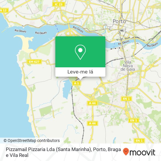 Pizzamail Pizzaria Lda (Santa Marinha) mapa