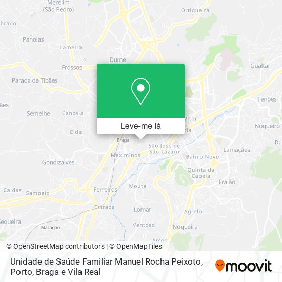 Unidade de Saúde Familiar Manuel Rocha Peixoto mapa