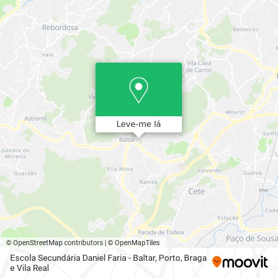 Escola Secundária Daniel Faria - Baltar mapa