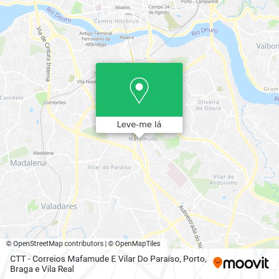 CTT - Correios Mafamude E Vilar Do Paraíso mapa