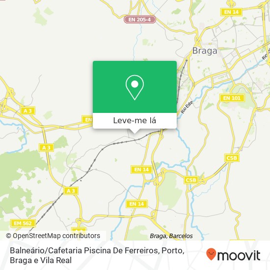 Balneário / Cafetaria Piscina De Ferreiros mapa