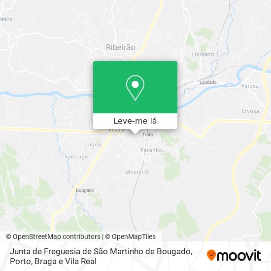 Junta de Freguesia de São Martinho de Bougado mapa