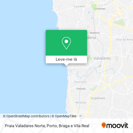 Praia Valadares Norte mapa