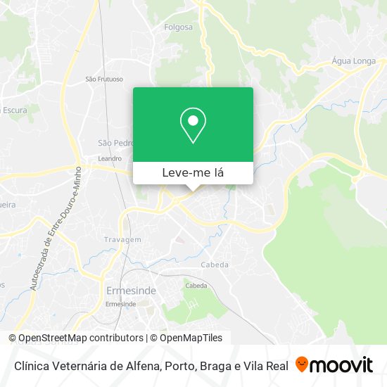 Clínica Veternária de Alfena mapa