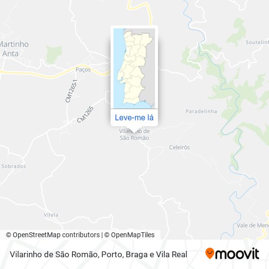 Vilarinho de São Romão mapa