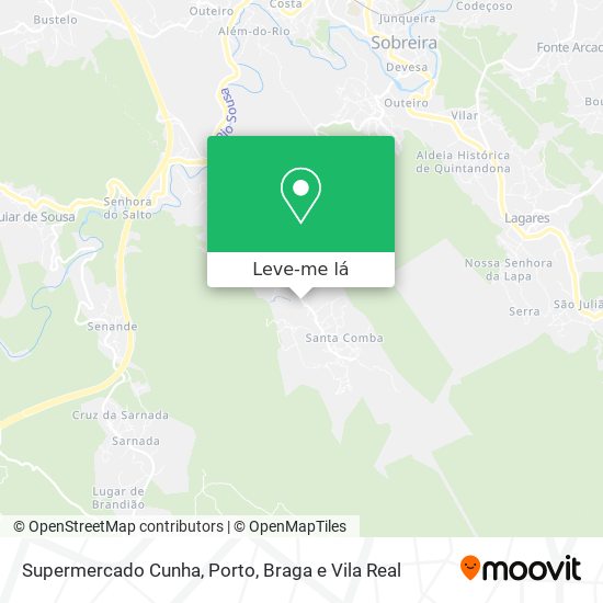 Supermercado Cunha mapa