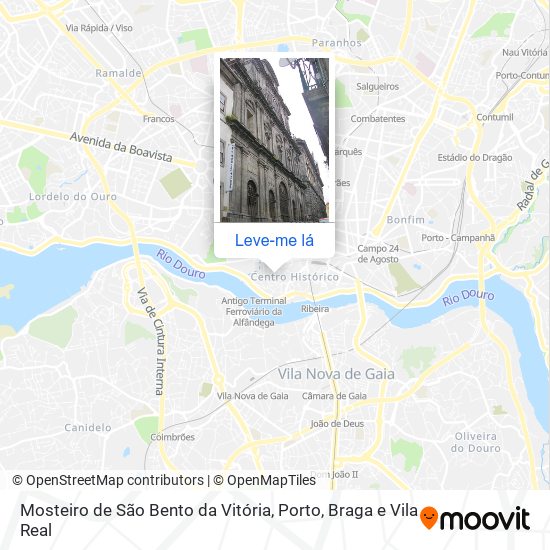 Mosteiro de São Bento da Vitória mapa