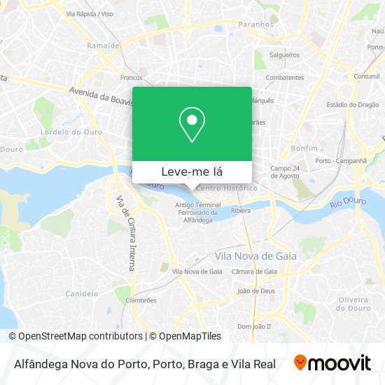 Alfândega Nova do Porto mapa