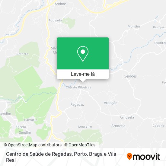 Centro de Saúde de Regadas mapa