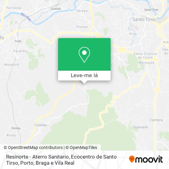 Resinorte - Aterro Sanitario, Ecocentro de Santo Tirso mapa
