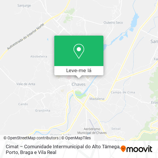 Cimat – Comunidade Intermunicipal do Alto Tâmega mapa