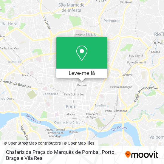 Chafariz da Praça do Marquês de Pombal mapa