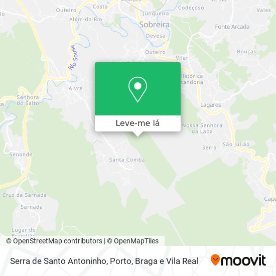 Serra de Santo Antoninho mapa