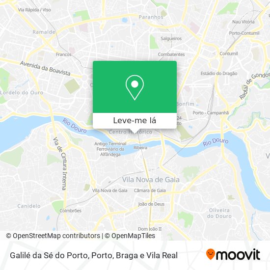 Galilé da Sé do Porto mapa