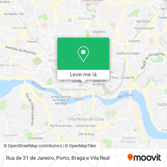 Rua de 31 de Janeiro mapa