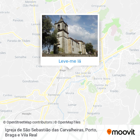 Igreja de São Sebastião das Carvalheiras mapa