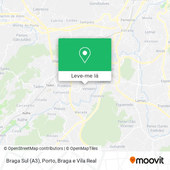 Braga Sul (A3) mapa