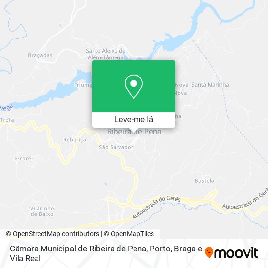 Câmara Municipal de Ribeira de Pena mapa