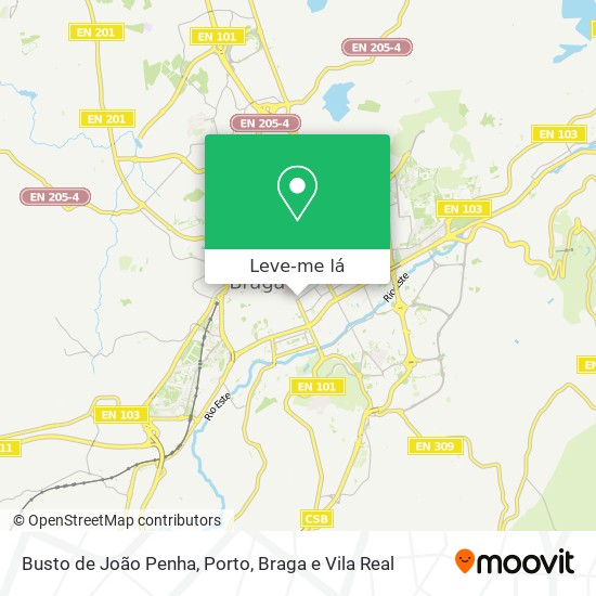 Busto de João Penha mapa