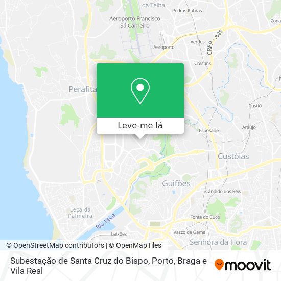 Subestação de Santa Cruz do Bispo mapa